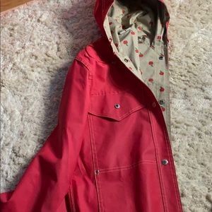Red rain jacket